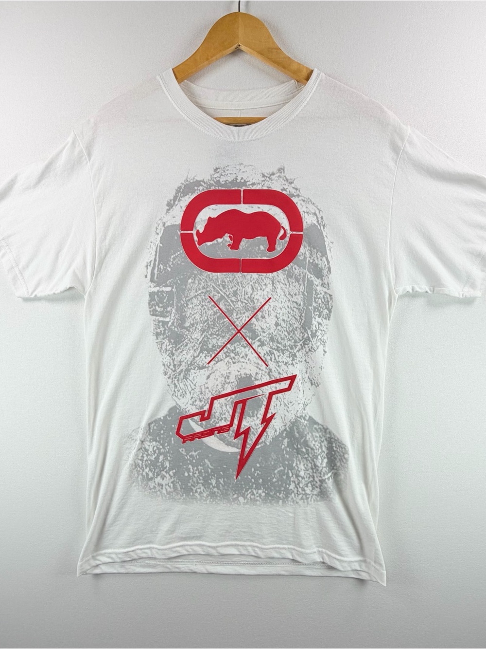 Ecko UnItd. Men’s JT Racing Graphic T-Shirt Size M White Red-New with Tags